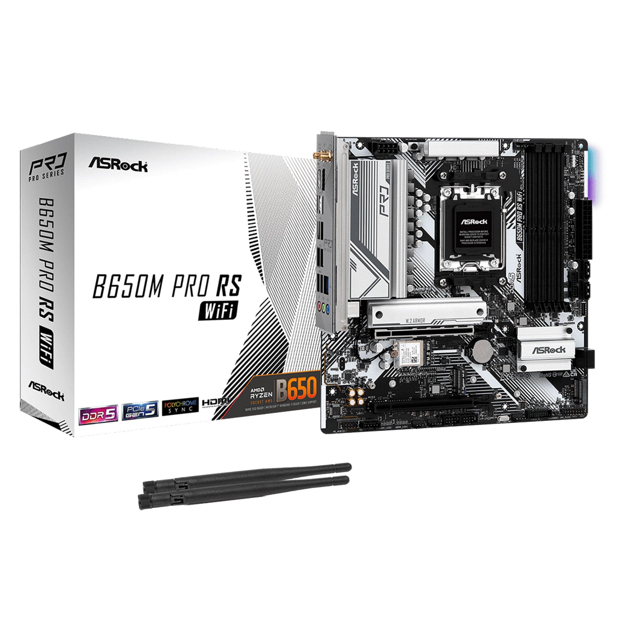Mainboard ASRock B650M Pro RS Wifi DDR5 | AM5, mATX, 4 khe RAM