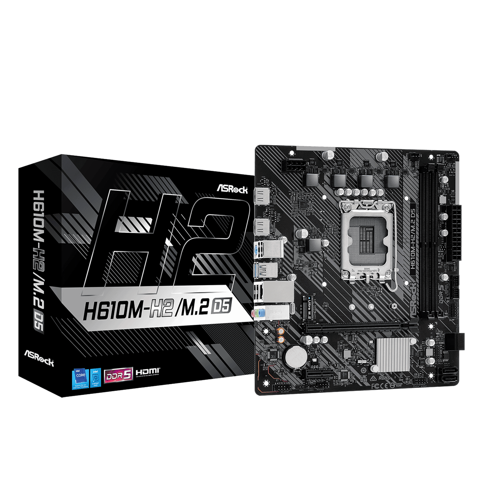 Mainboard ASRock H610M-H2/M.2 DDR5 | LGA 1700, mATX, 2 khe RAM