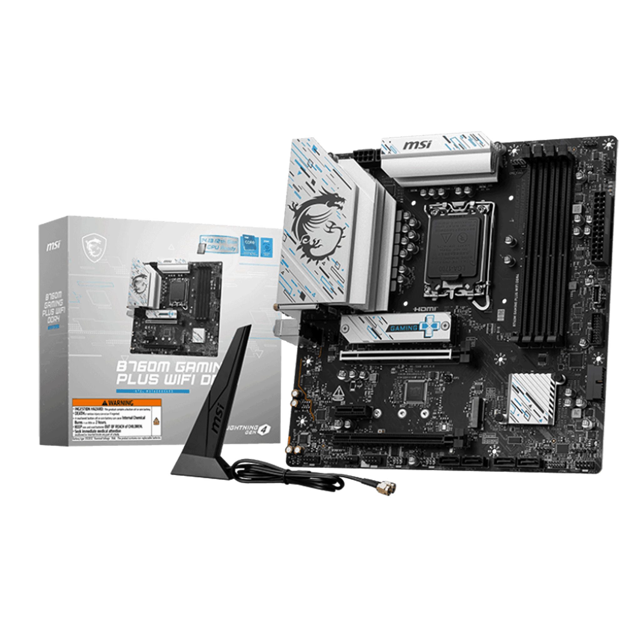 Mainboard MSI B760M Gaming Plus Wifi DDR4 | LGA 1700, mATX, 4 khe RAM