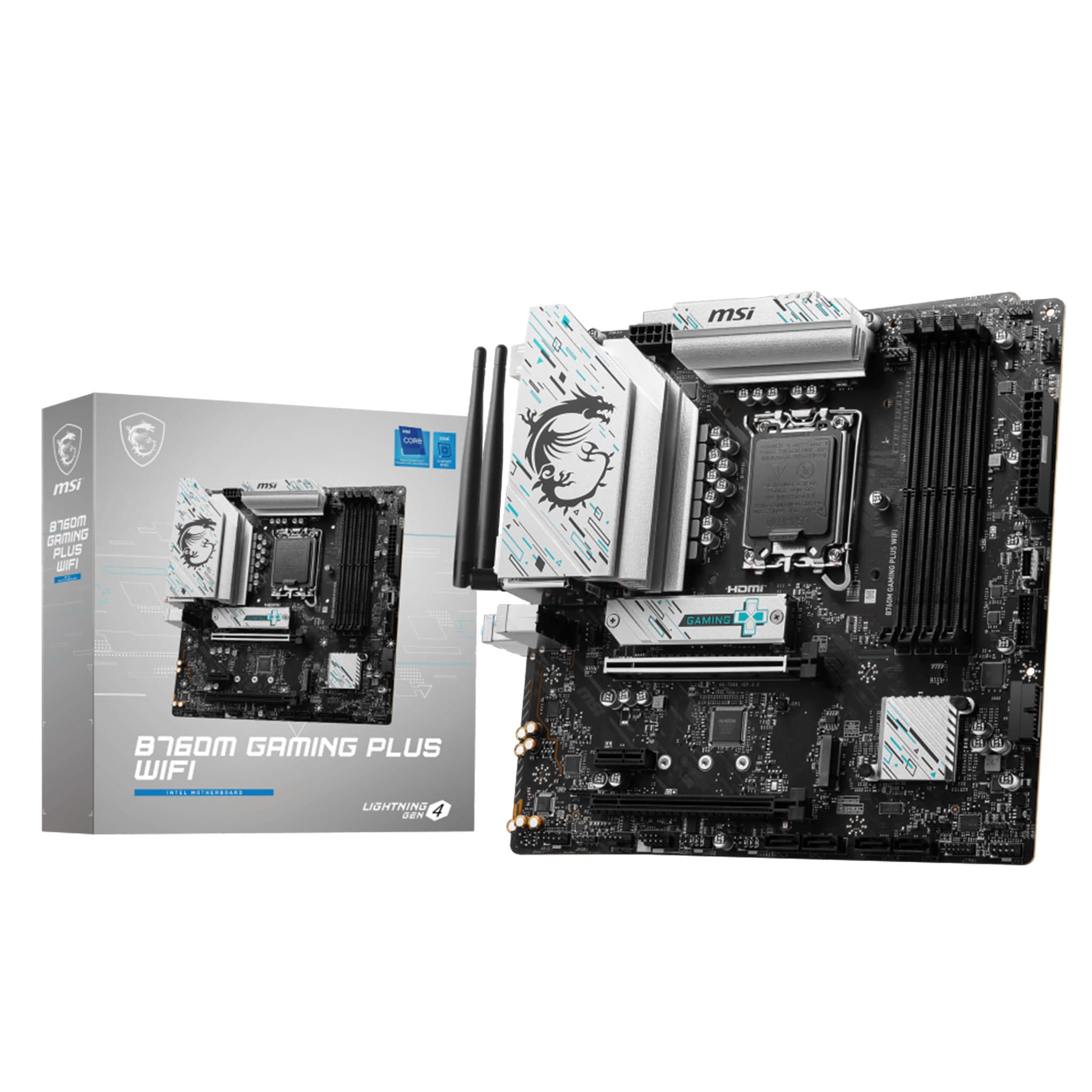 Mainboard MSI B760M Gaming Plus Wifi DDR5 | LGA1700, mATX, 4 khe RAM