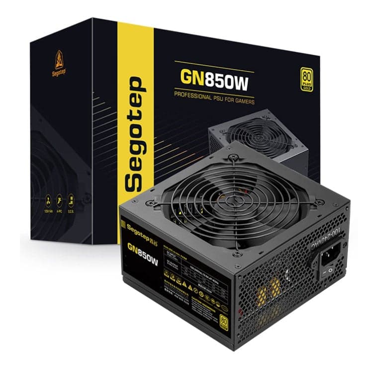 Nguồn máy tính Segotep Gn850W 80 Plus Gold Pcie 5 - Cáp Liền | Non Modular, ATX