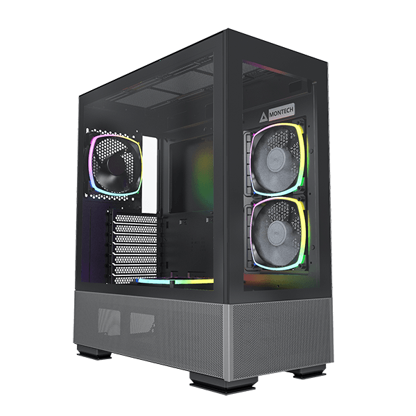 Thùng máy Montech Sky Two | Mid Tower, Kèm sẵn 4 fan RGB