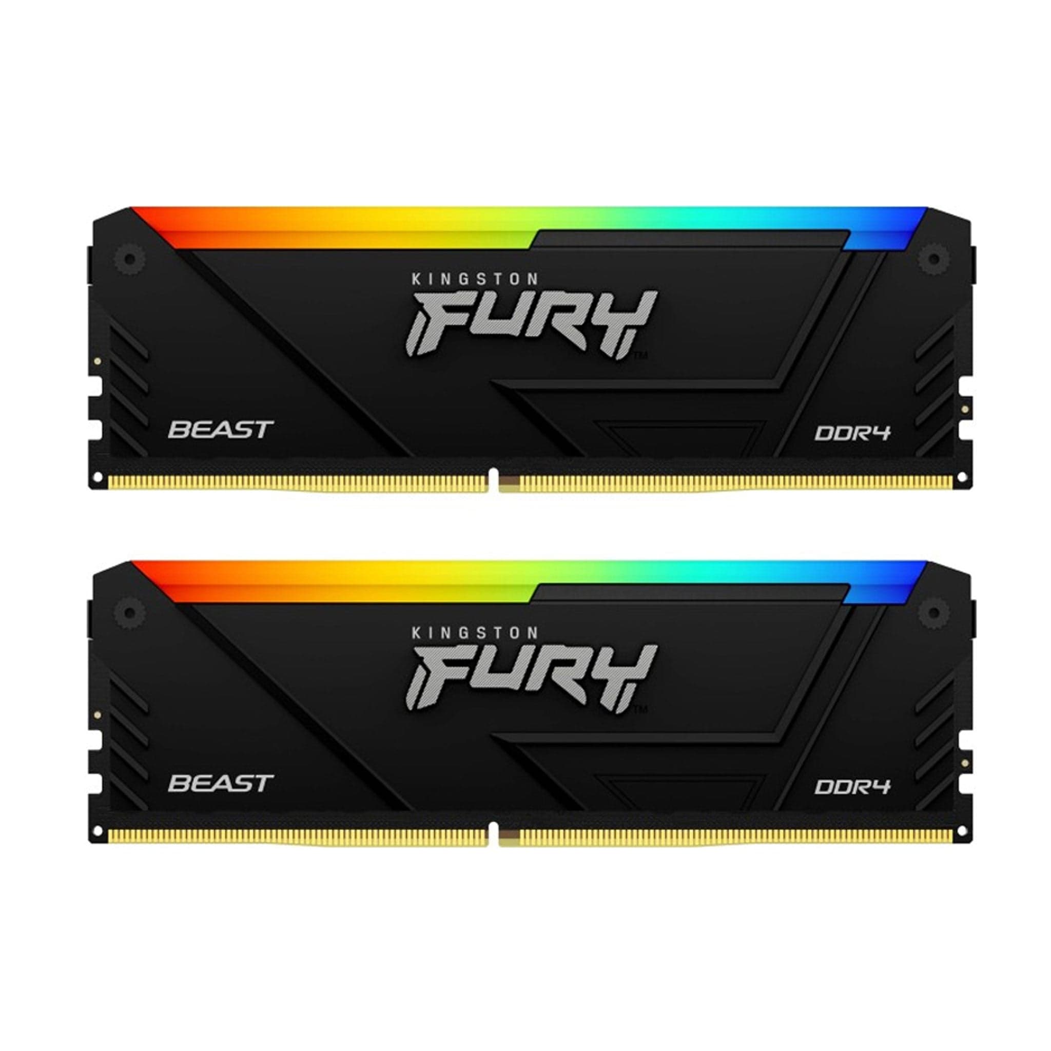 RAM PC Kingston Fury Beast 16GB RGB DDR4 | (2x8GB), 3200MHz, Intel/AMD KF432C16BB2AK2/16