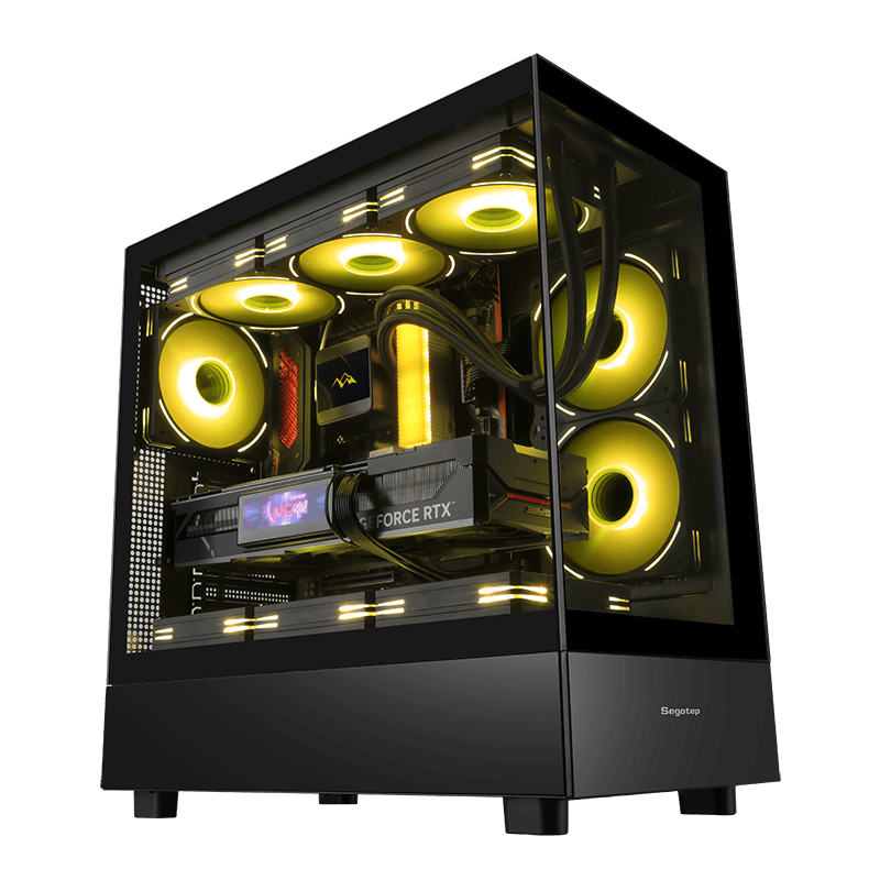 Thùng máy Segotep Endura Pro+ Đen | Full-ATX, không fan