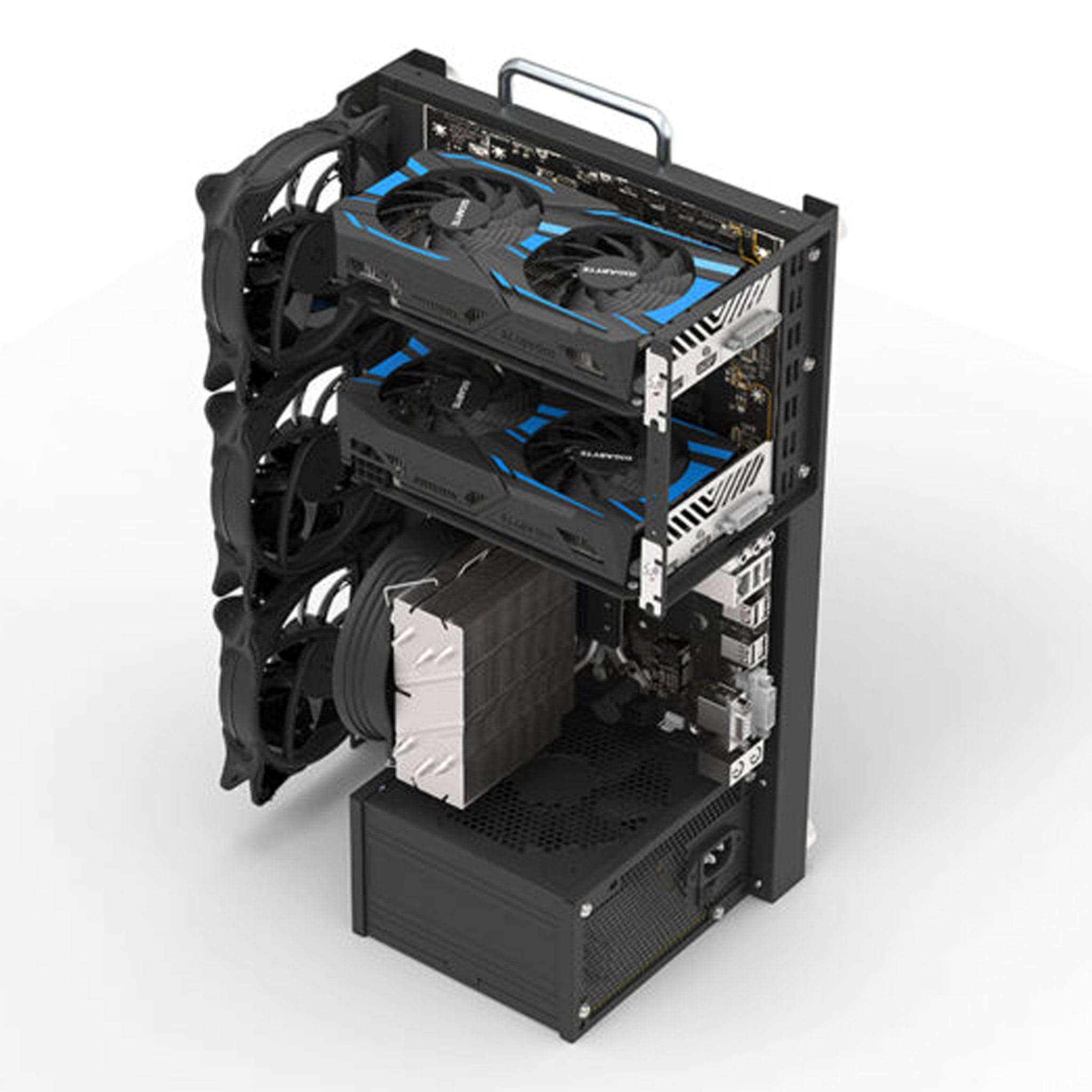 Thùng máy RedMoon Naked PC - Đen | Open case, không fan