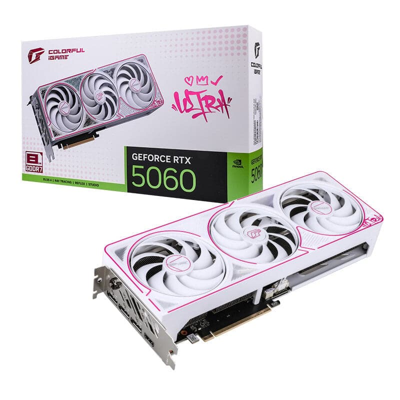 Card màn hình NVIDIA GeForce RTX 5060 Colorful iGame Ultra W OC | 8GB GDDR7, 3840 CUDA, 550W