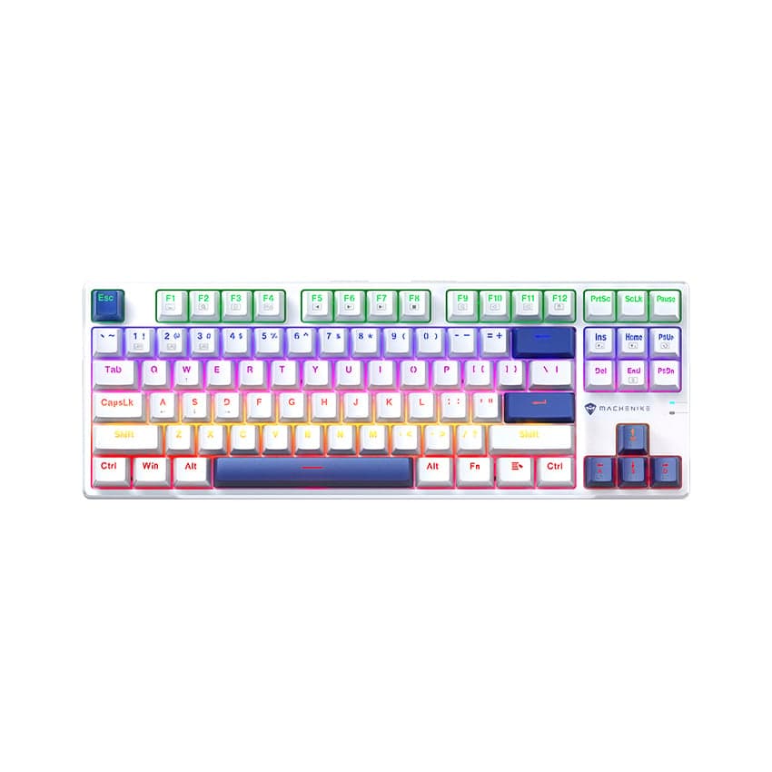 Bàn phím cơ gaming Machenike K500B B87 | Có dây, TKL, Linear Switch, RGB Rainbow, White
