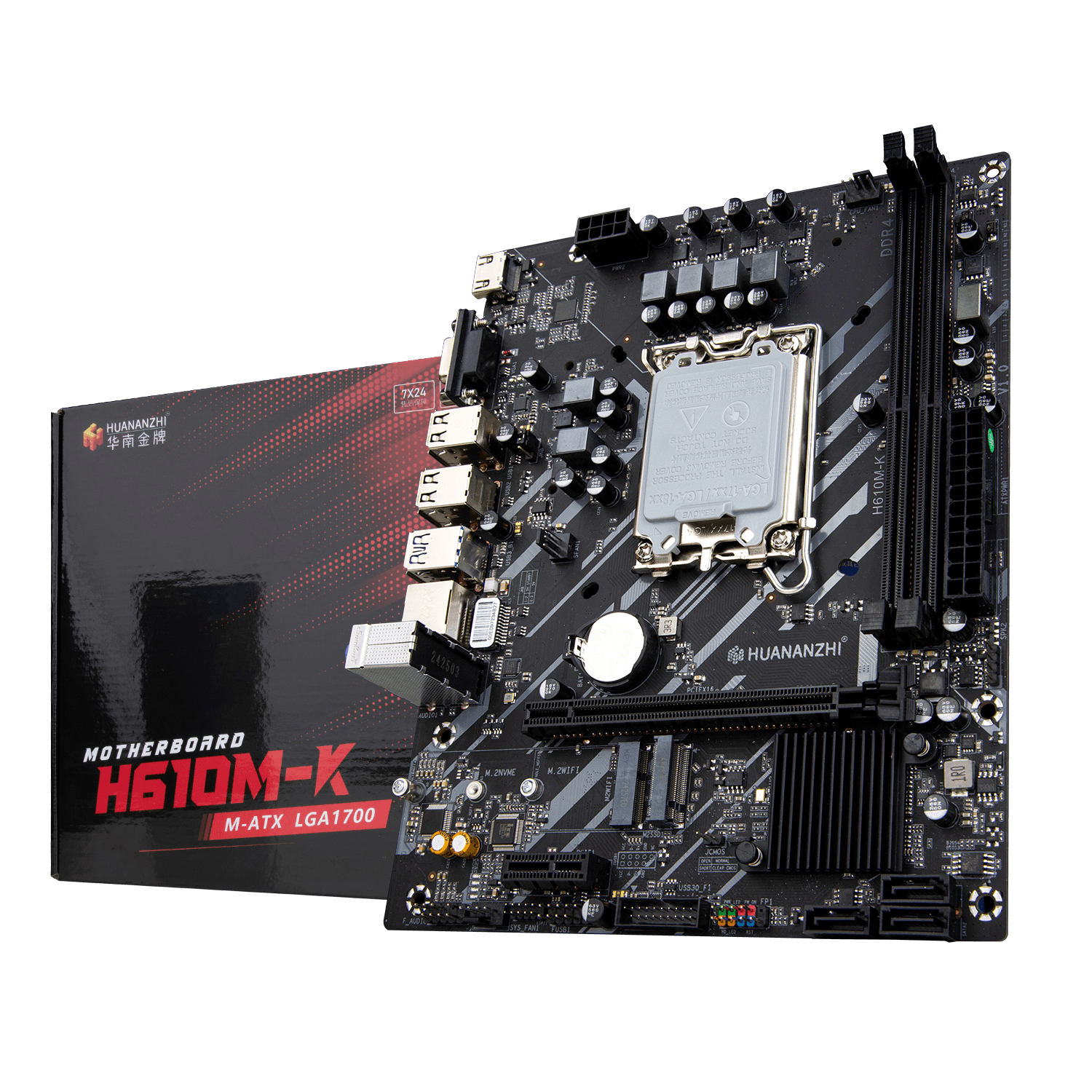 Mainboard Huananzhi H610M-K DDR4 | LGA 1700, mATX, 2 khe RAM
