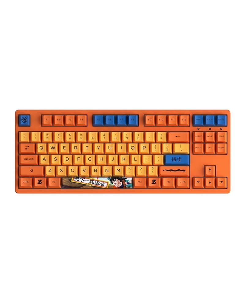 Bàn phím cơ gaming Akko 3087 RF Dragon Ball Z | Wireless, TKL, Linear Switch, Gokutheme