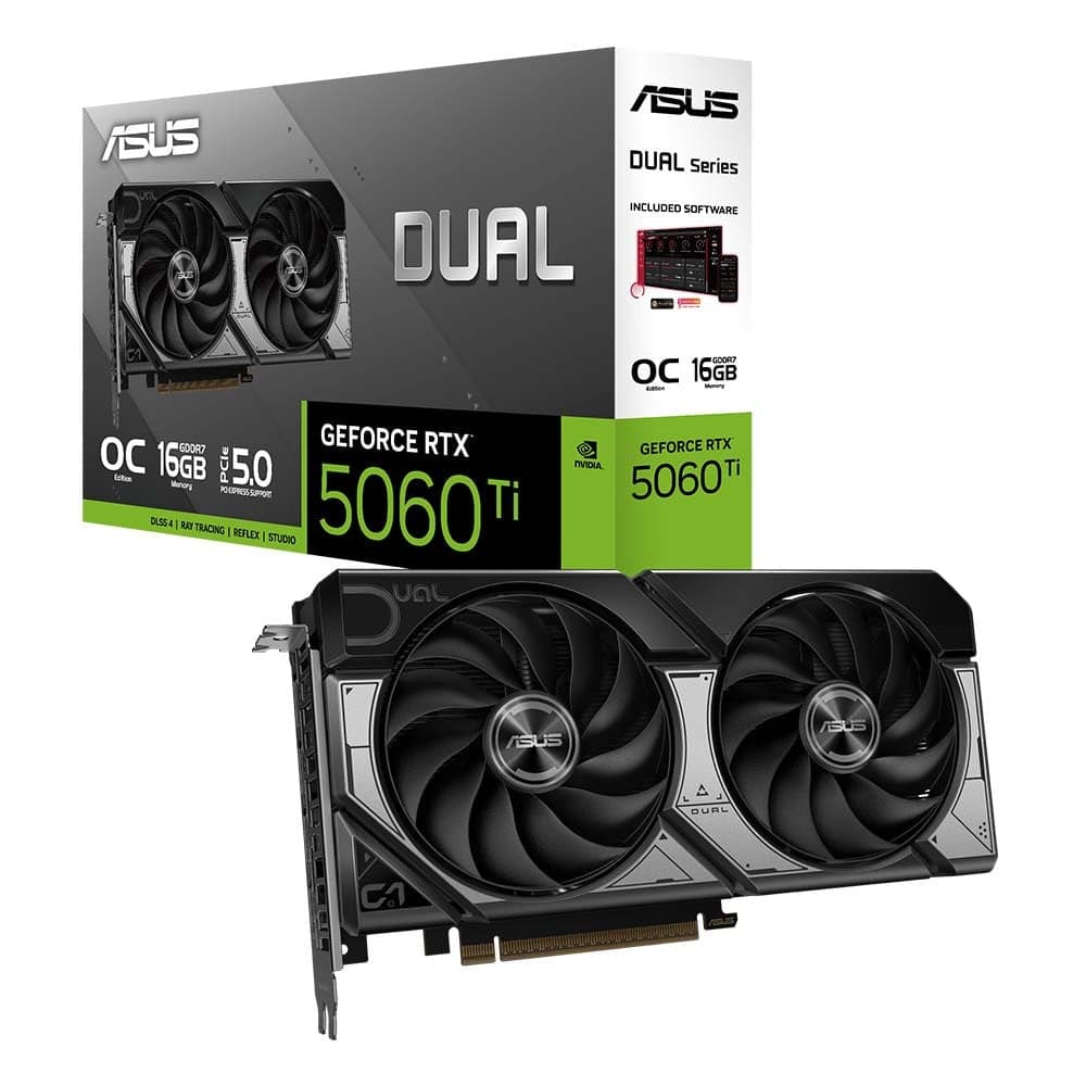 Card màn hình NVIDIA GeForce RTX 5060 Ti ASUS Dual OC | 16GB GDDR7, 4608 CUDA, 550W