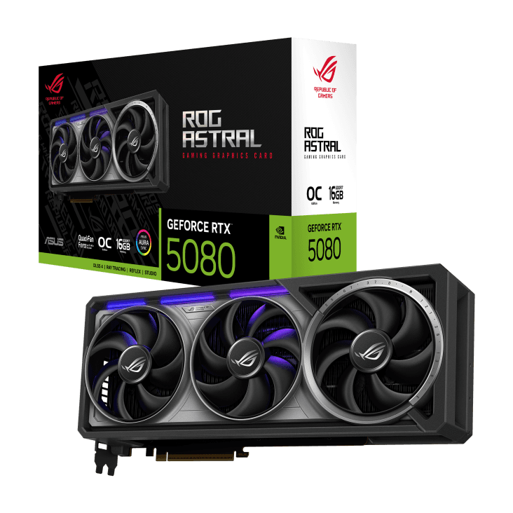 Card màn hình NVIDIA GeForce RTX 5080 ASUS ROG Astral OC | 16GB GDDR7, 10752 CUDA, 850W