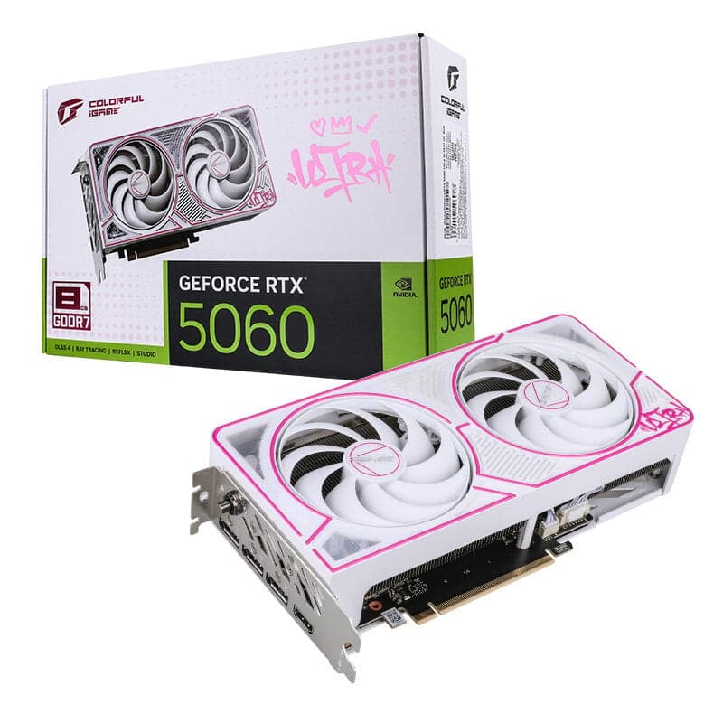 Card màn hình NVIDIA GeForce RTX 5060 Colorful iGame Ultra W DUO OC | 8GB GDDR7, 3840 CUDA, 550W